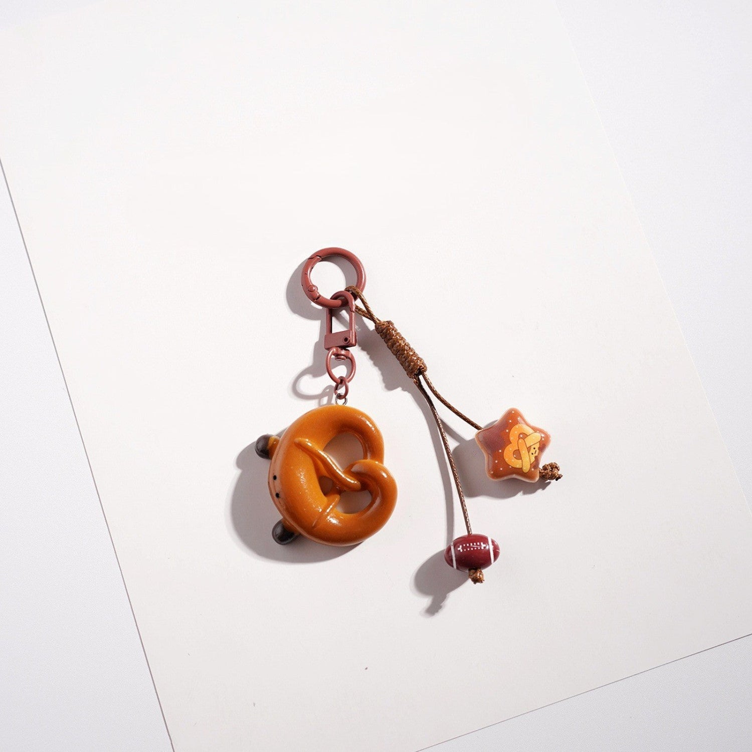 Brown Cute Dog Pretzel Bagcharms MWK0076