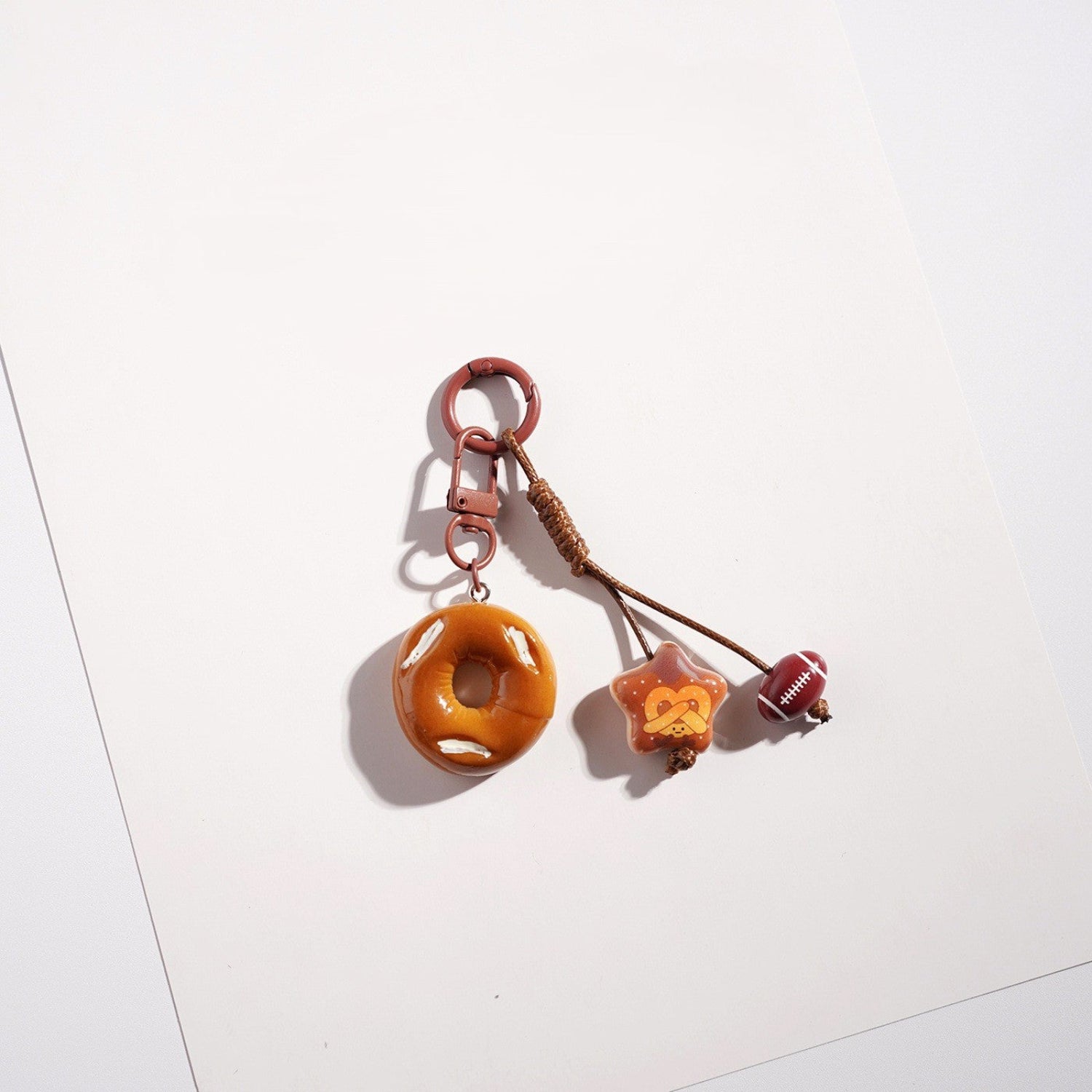Brown Cute Donut Bagcharms MWK0077