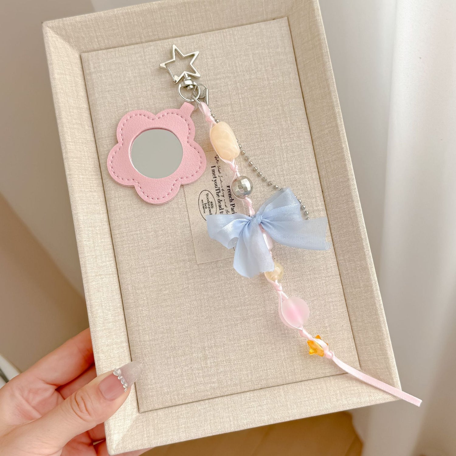 Pink Cute Flower Bagcharms MWK0080