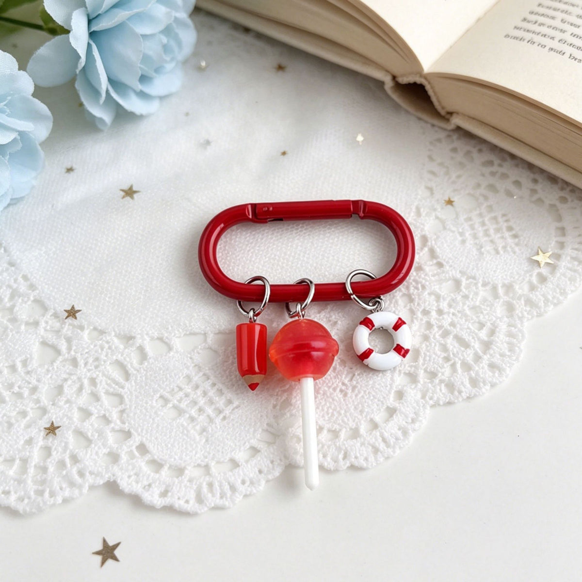 Red Candy & Lifebuoy Cute Bag Charm MWK0102