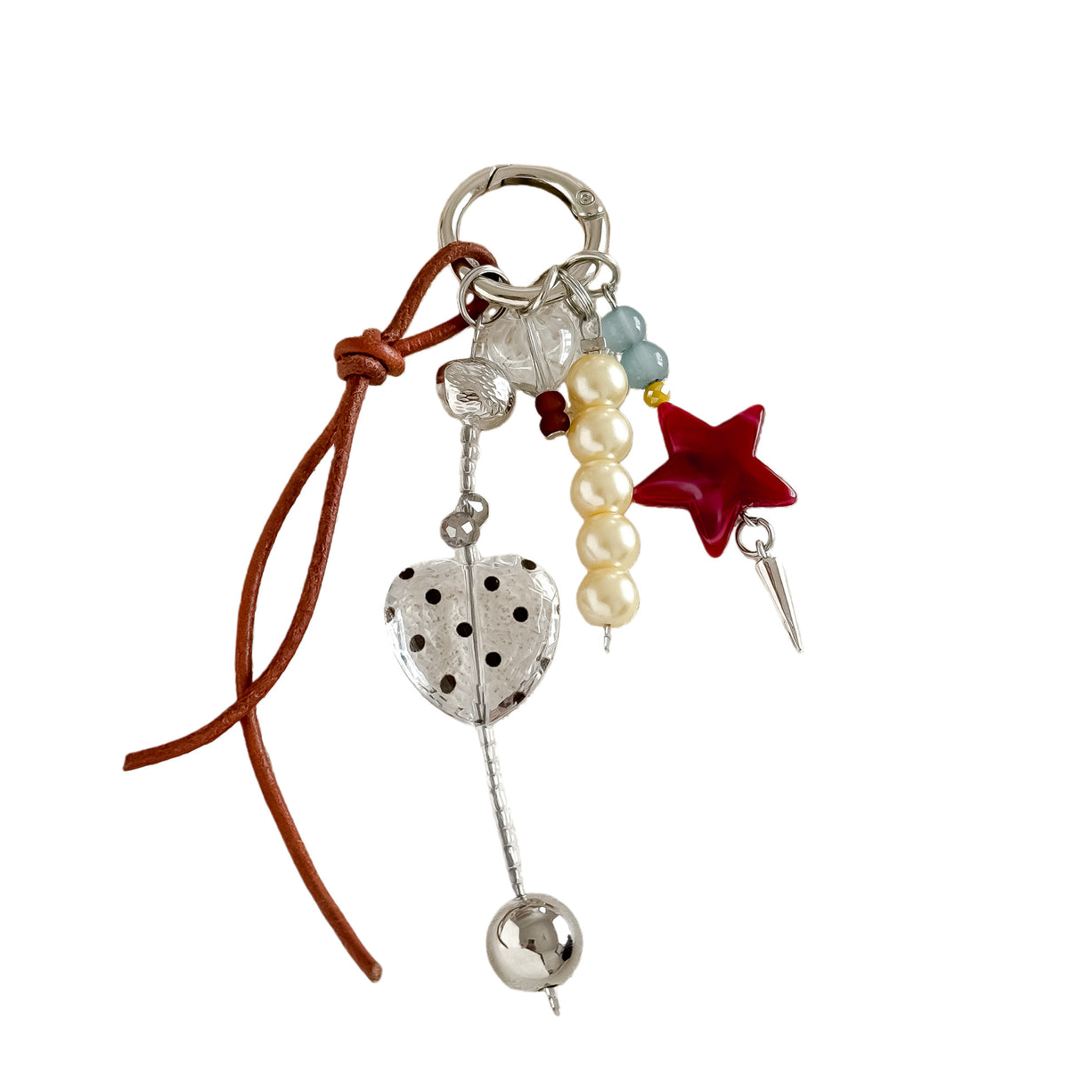 Red Pearl Star Bag Charms MWK0118