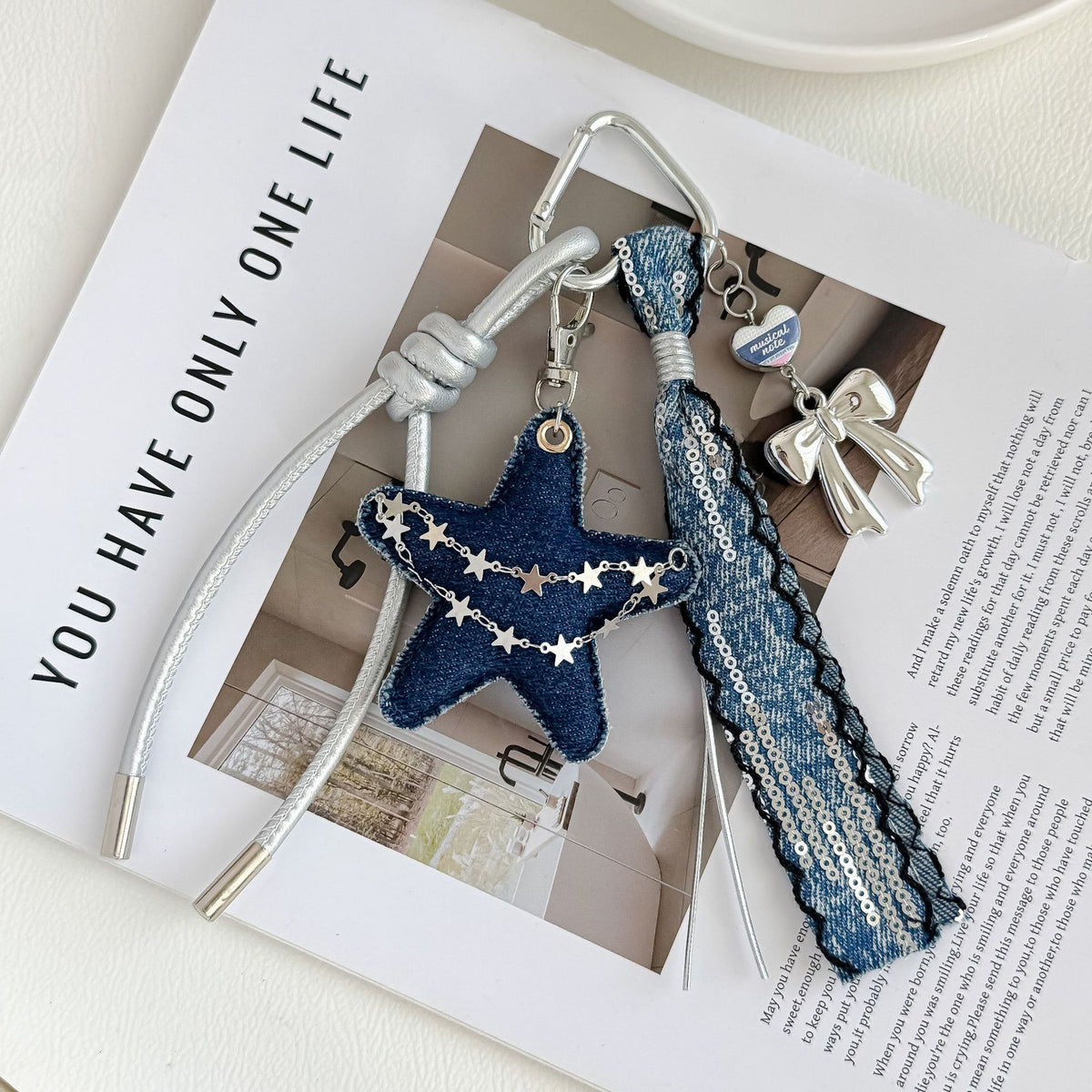 Navy Star Tassel Bag Charms MWK0120