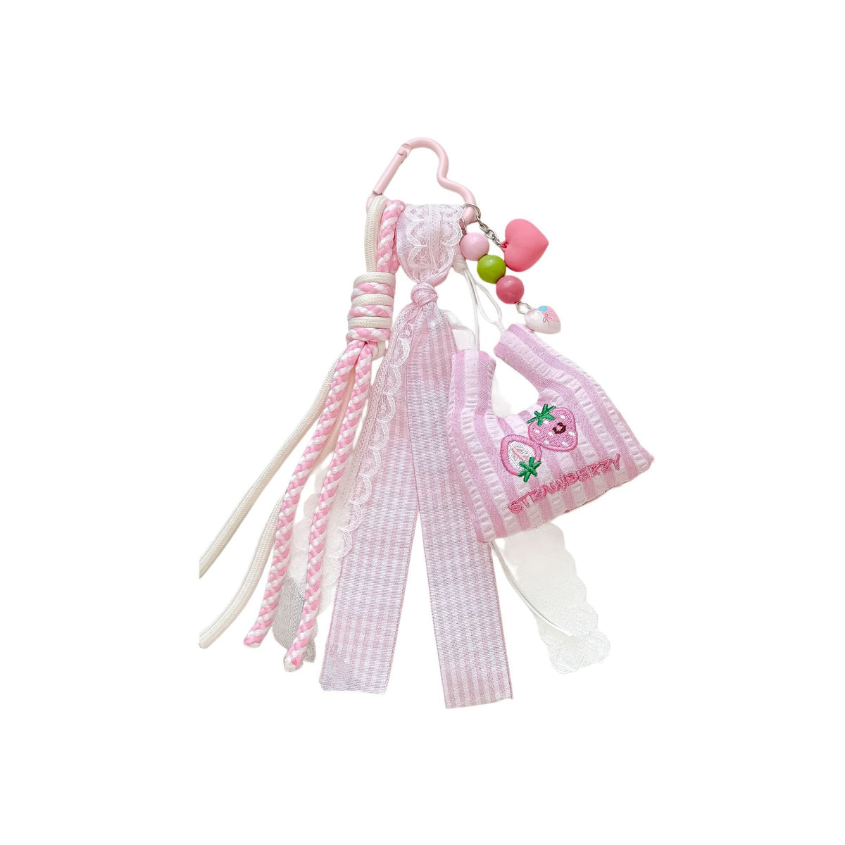 Pink Floral Tassel Bag Charms MWK0121