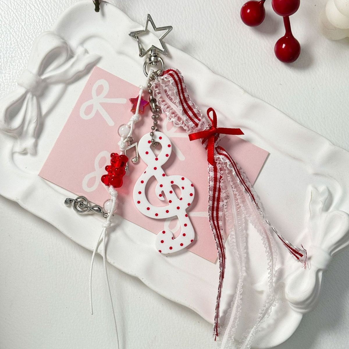 Red White Snowman Bag Charms MWK0123