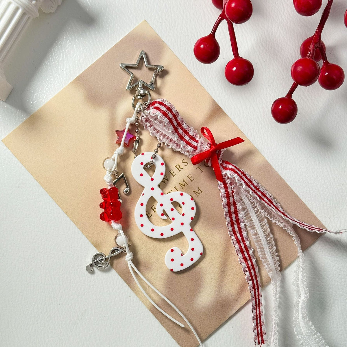 Red White Snowman Bag Charms MWK0123