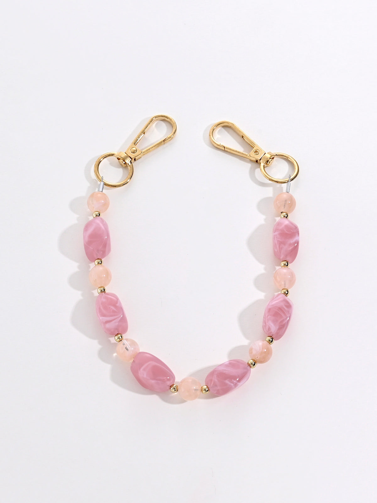 Pink Beaded Bag Charms Cute MWK0132
