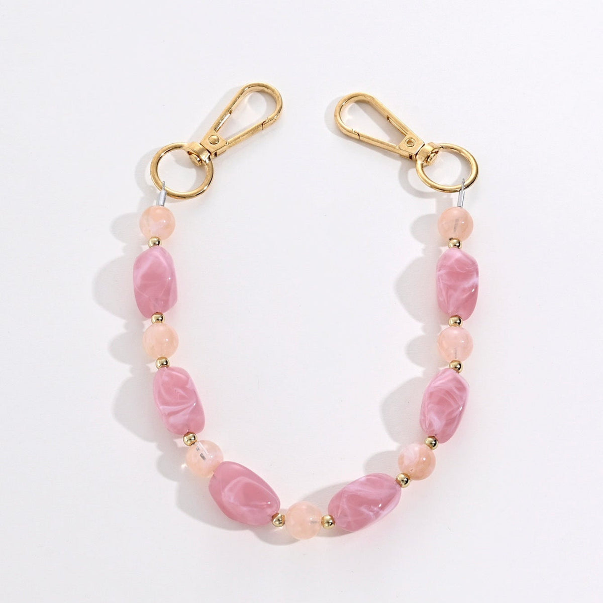 Pink Beaded Bag Charms Cute MWK0132