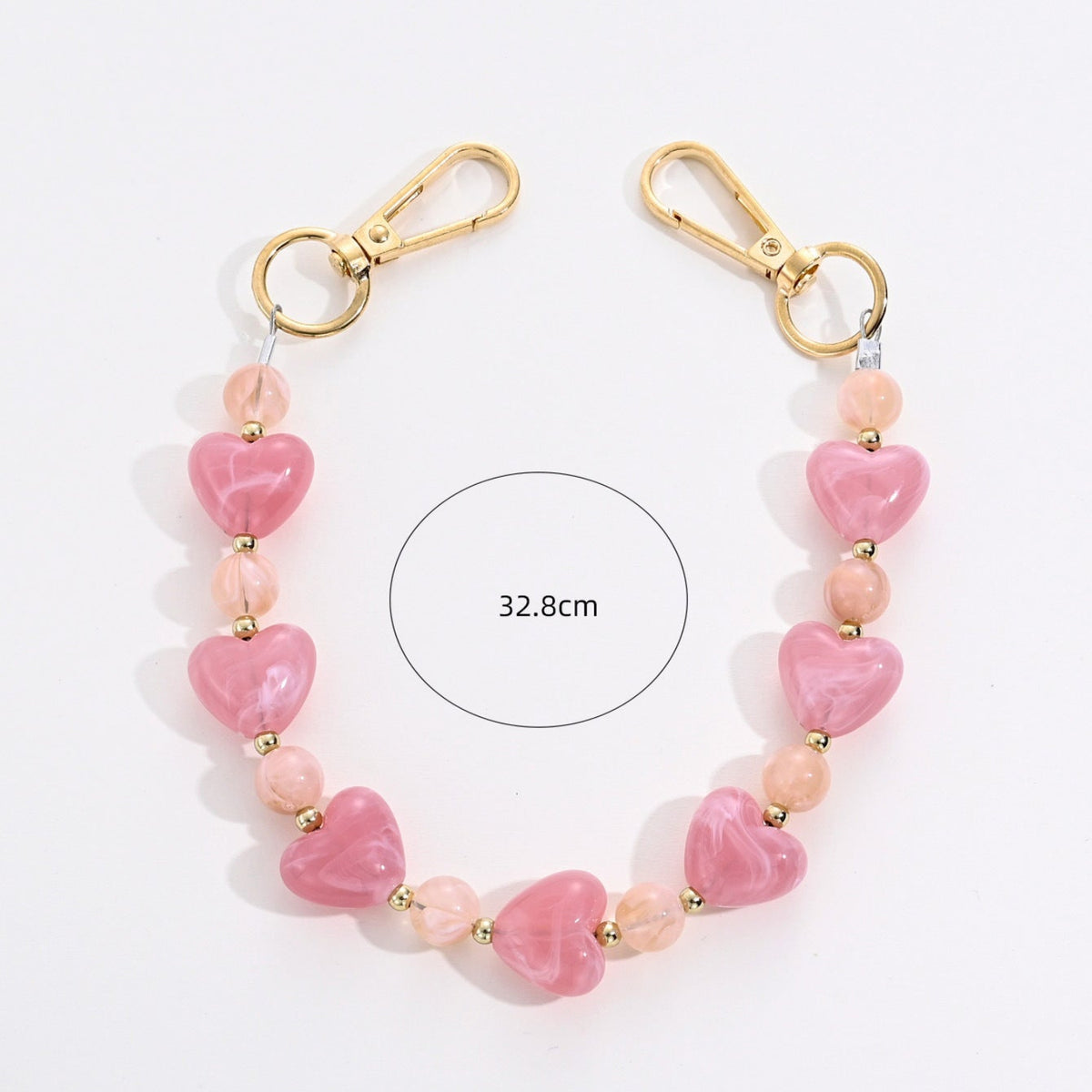 Pink Beaded Bag Charms Cute MWK0132