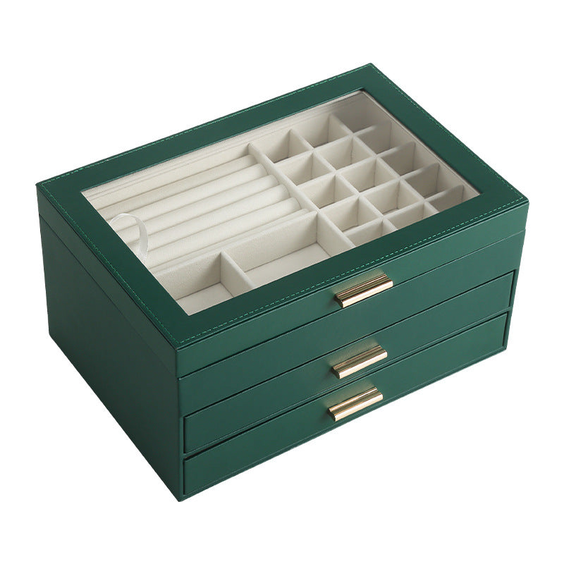 Luxury jewelry storage box multi-layer drawer
