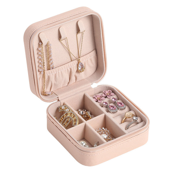 macaron color jewelry storage box for travel. Earrings necklace ring storage jewelry box portable