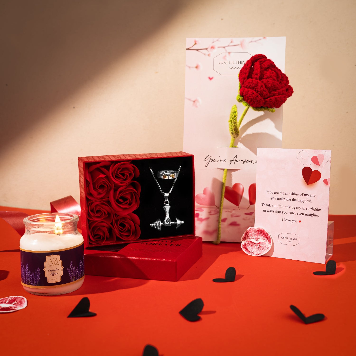 Mens Necklace & Ring Valentine's Gift Box