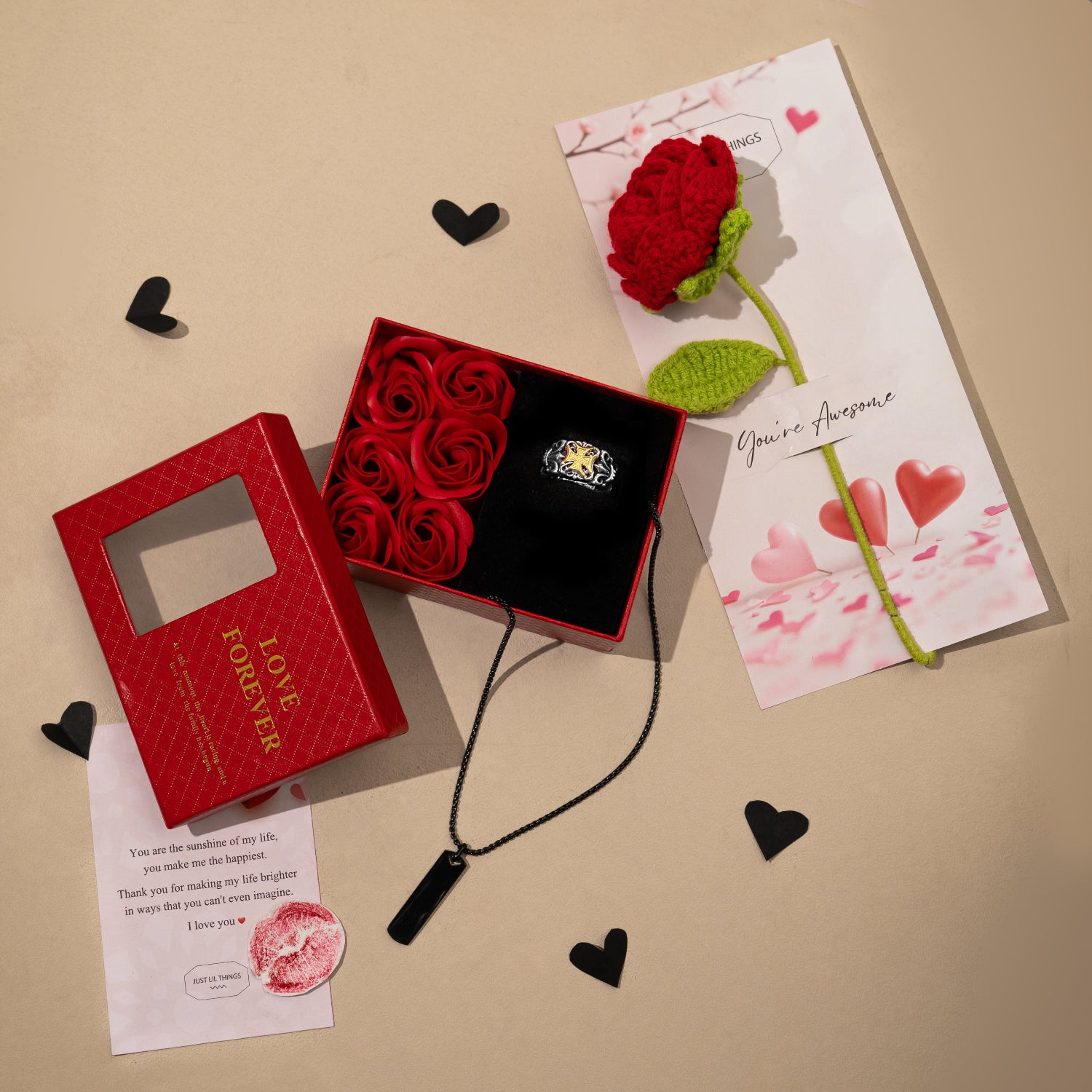 Men's Ring & Necklace Valentine's Gift Box