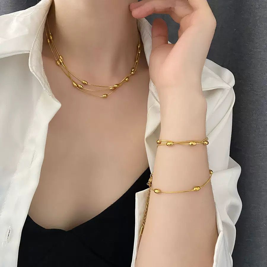 Snake Chain With Oval Beads JLTN1706