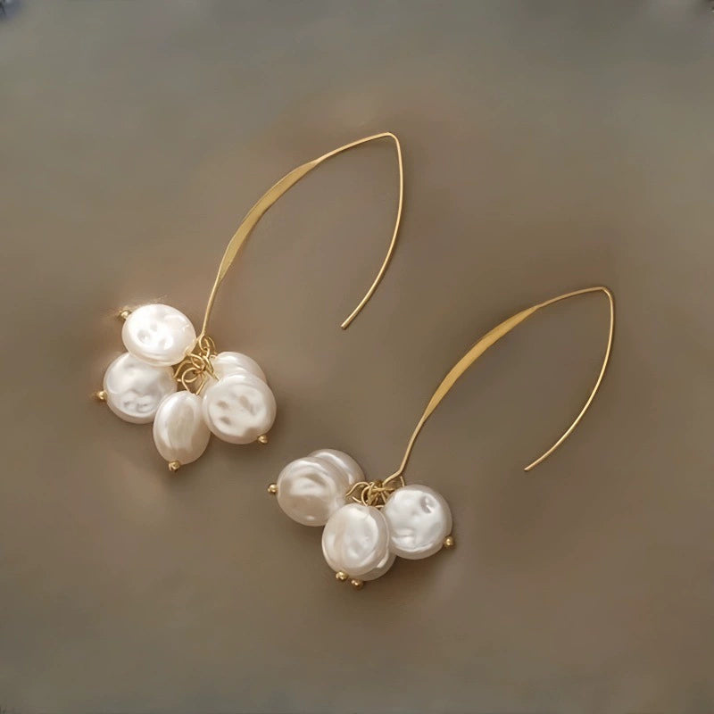 Multiple Hoop white pearl Earrings JLT11104
