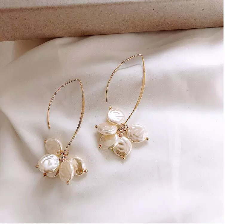 Multiple Hoop white pearl Earrings JLT11104