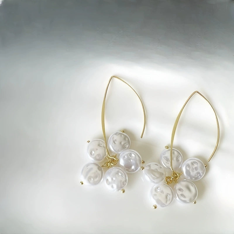 Multiple Hoop white pearl Earrings JLT11104