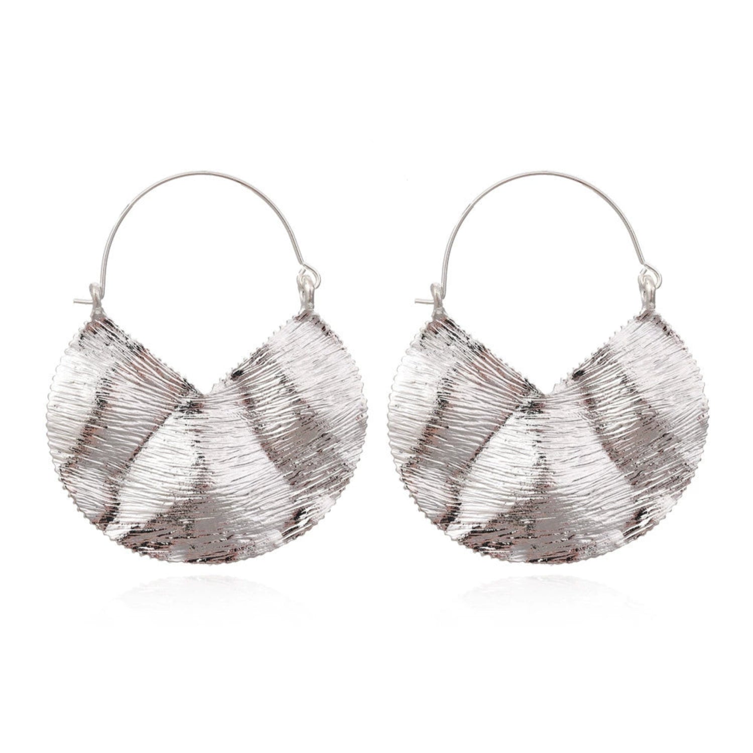 Silver Textured Statement Earring JLT11473