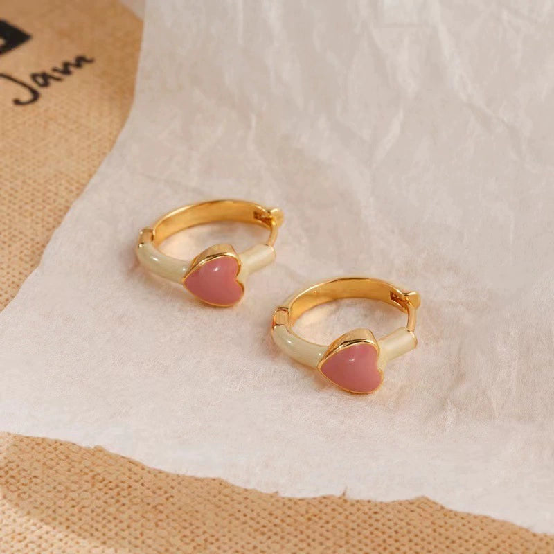 Sweetheart Pink Hoop Earrings JLT11515