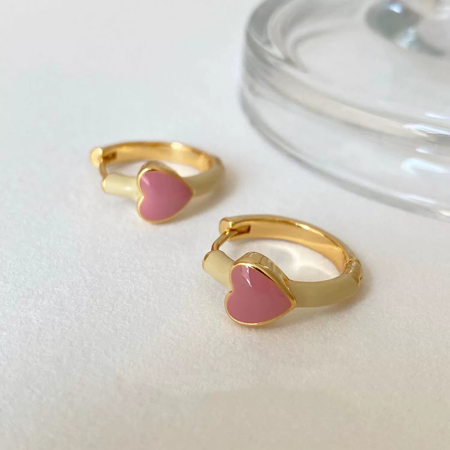 Sweetheart Pink Hoop Earrings JLT11515