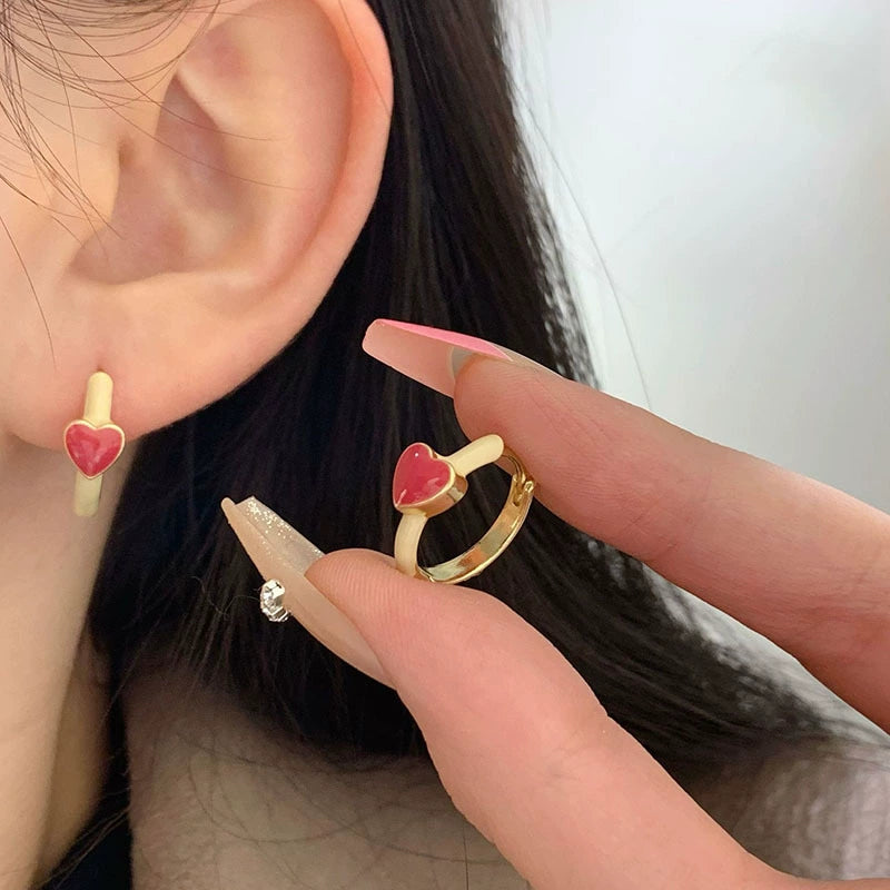 Sweetheart Pink Hoop Earrings JLT11515