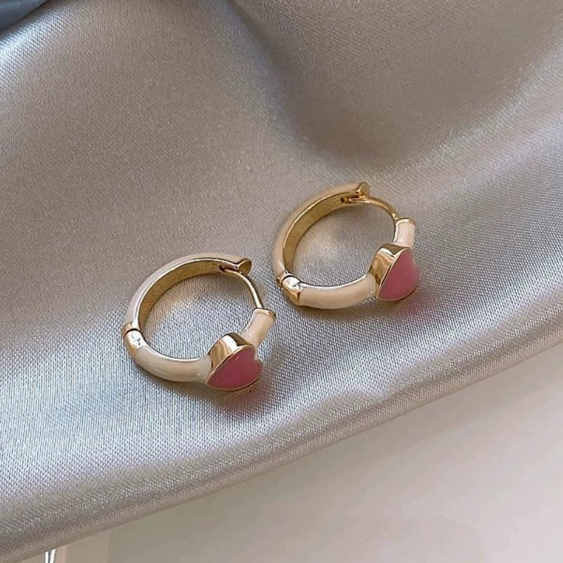 Sweetheart Pink Hoop Earrings JLT11515