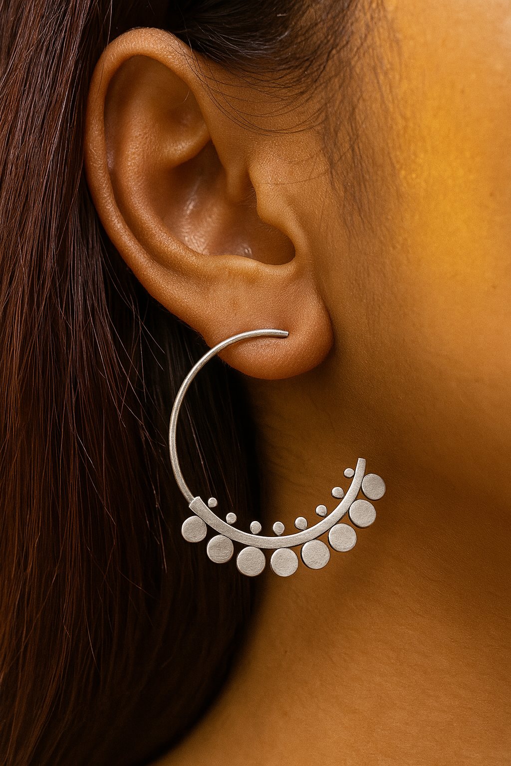 Boho Crescent Hoop Earrings jlt11592