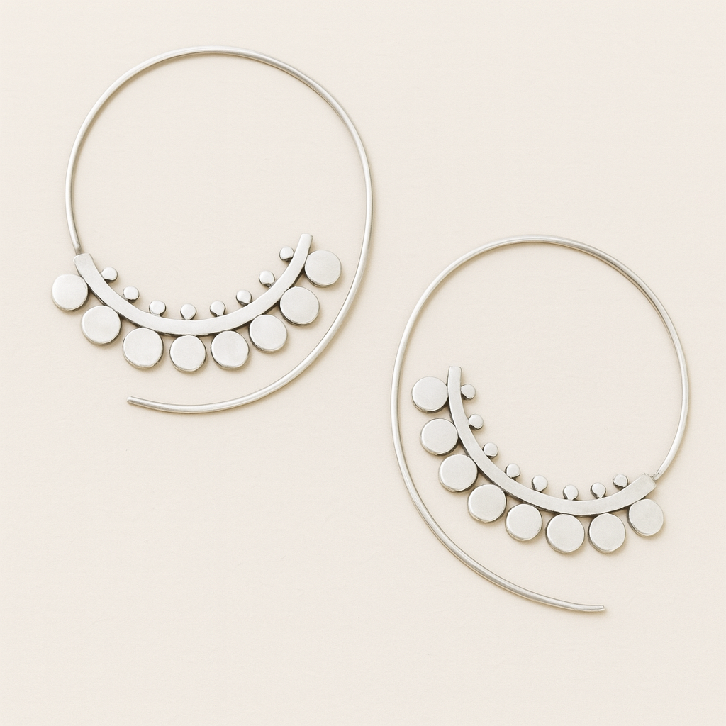 Boho Crescent Hoop Earrings jlt11592