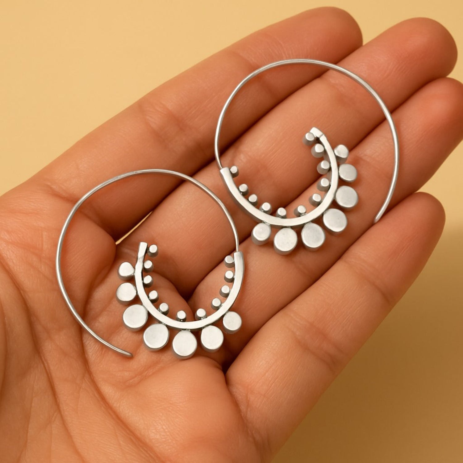 Boho Crescent Hoop Earrings JLT11592
