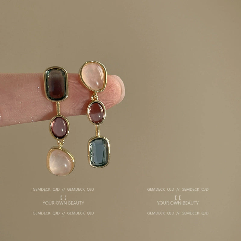 Vintage Gemstone Drop Earrings jlt11630