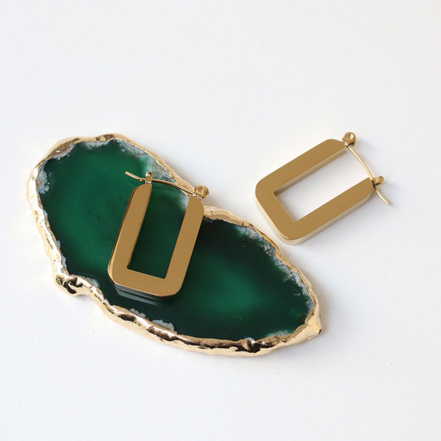 Geometric Elegant Square Hoop Earrings jlt11680