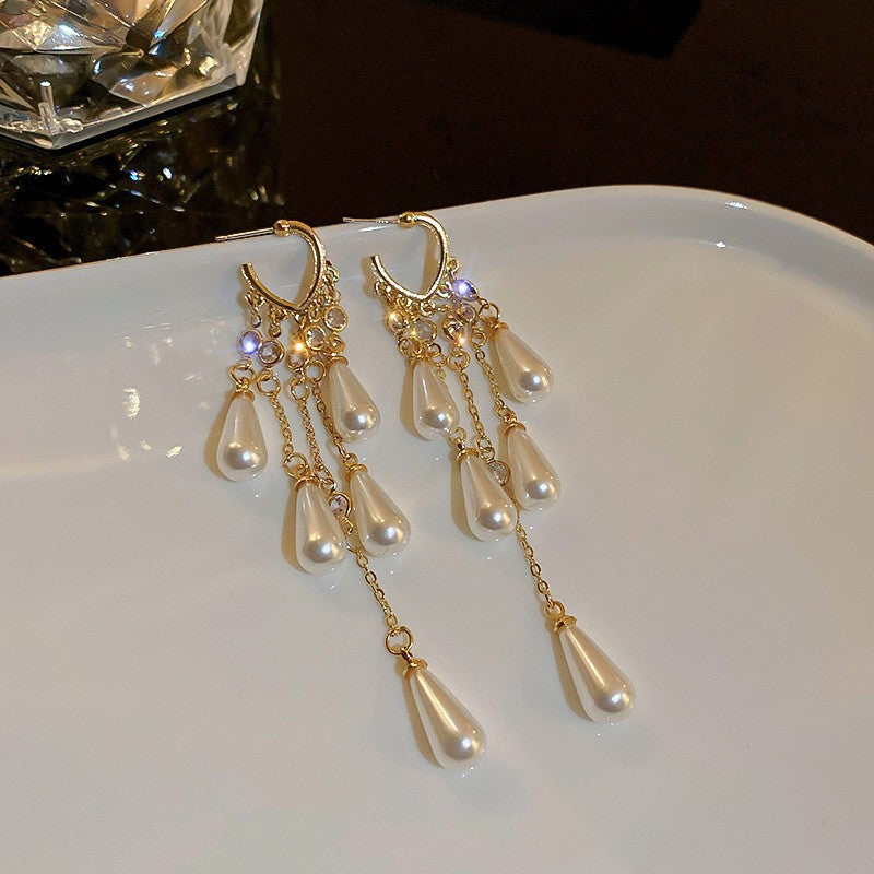 Vintage Carolee Luxe Gold Drop Earrings JLT12799