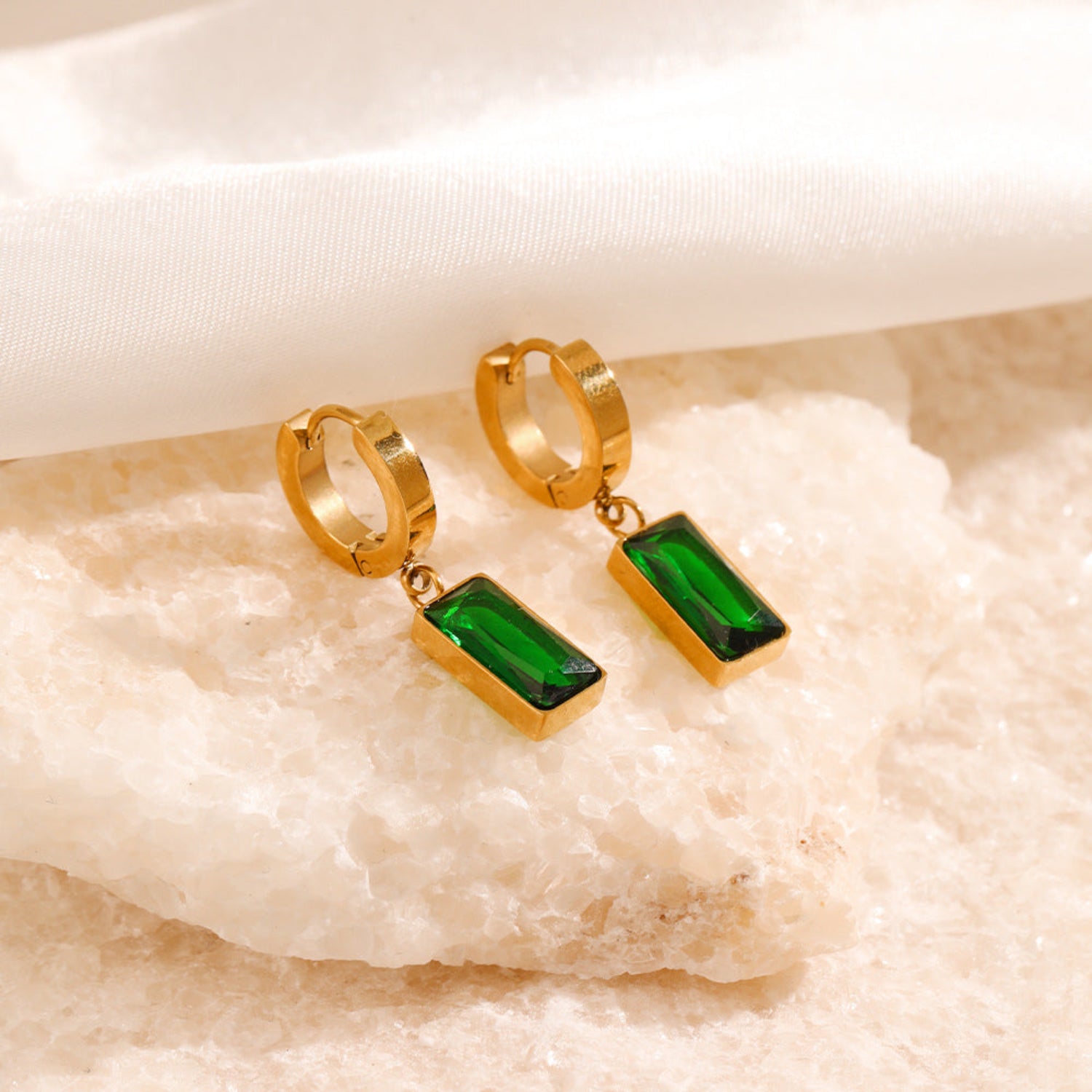 Serene Green Emerald Drop Earrings JLT12800