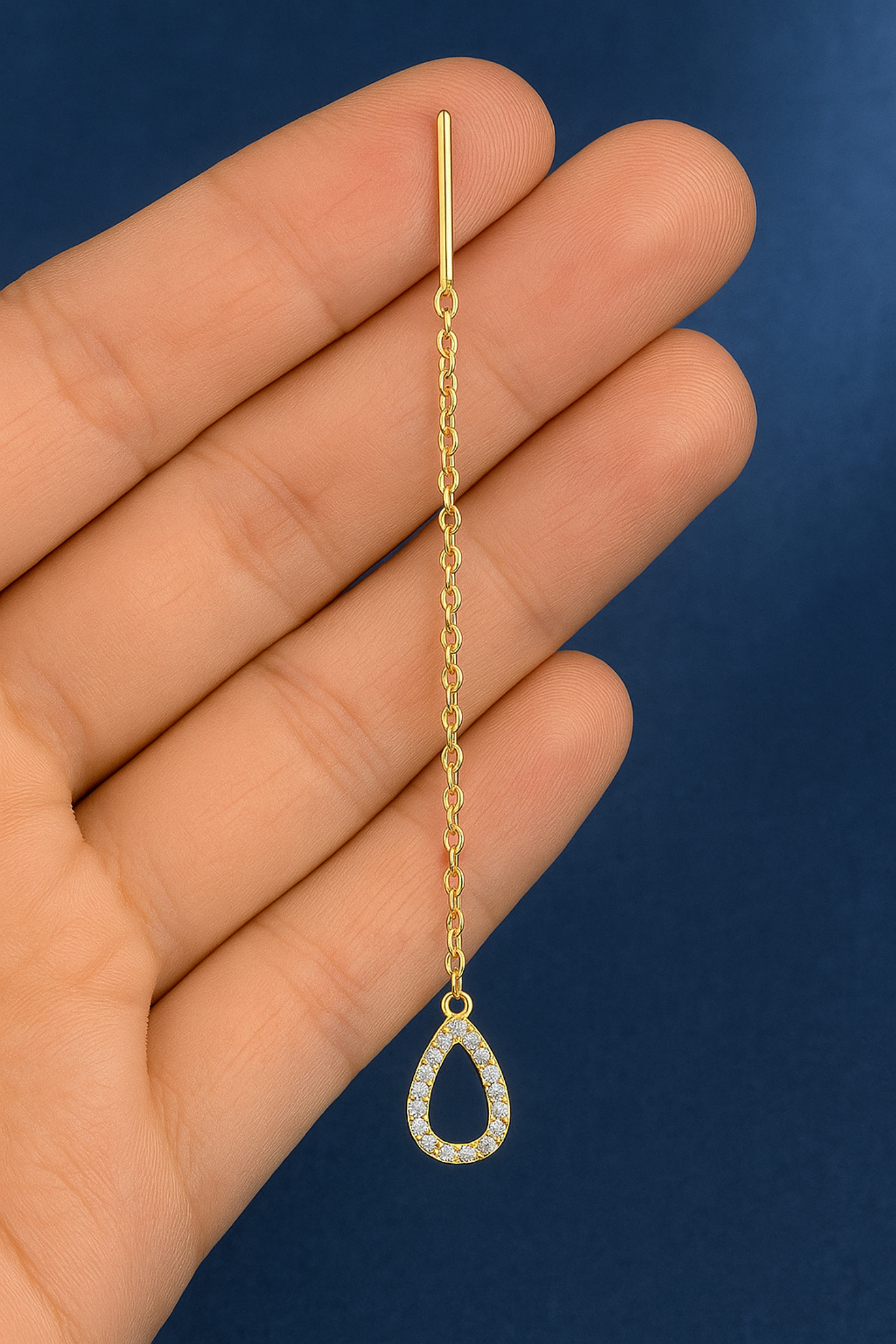 Needle Tassel Halo Sunlit Drop Earrings JLT12848