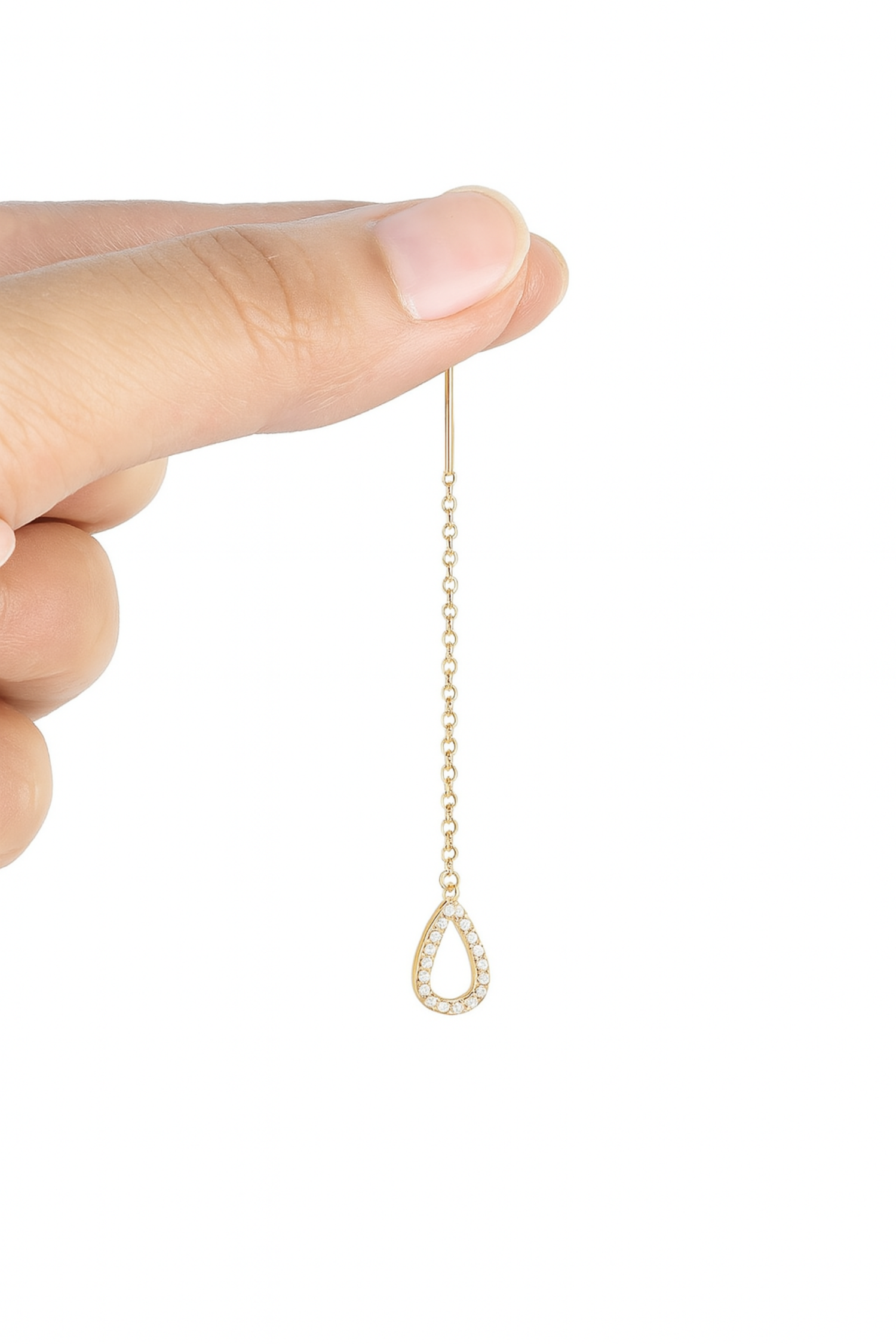 Needle Tassel Halo Sunlit Drop Earrings JLT12848