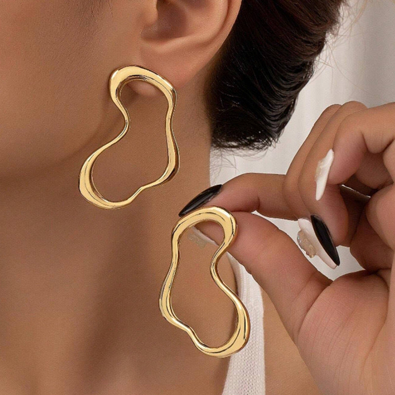 Cross-border foreign trade pleated earrings jlt13085