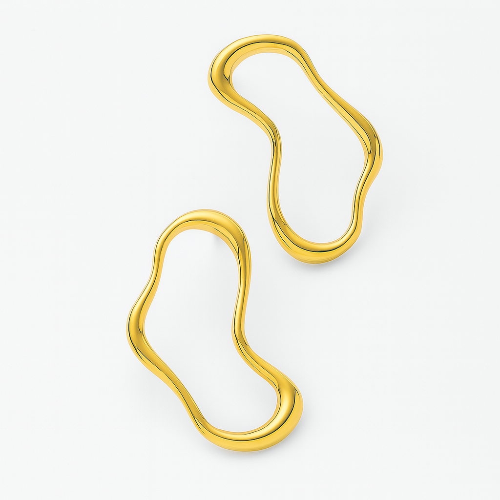 Cross-border foreign trade pleated earrings jlt13085
