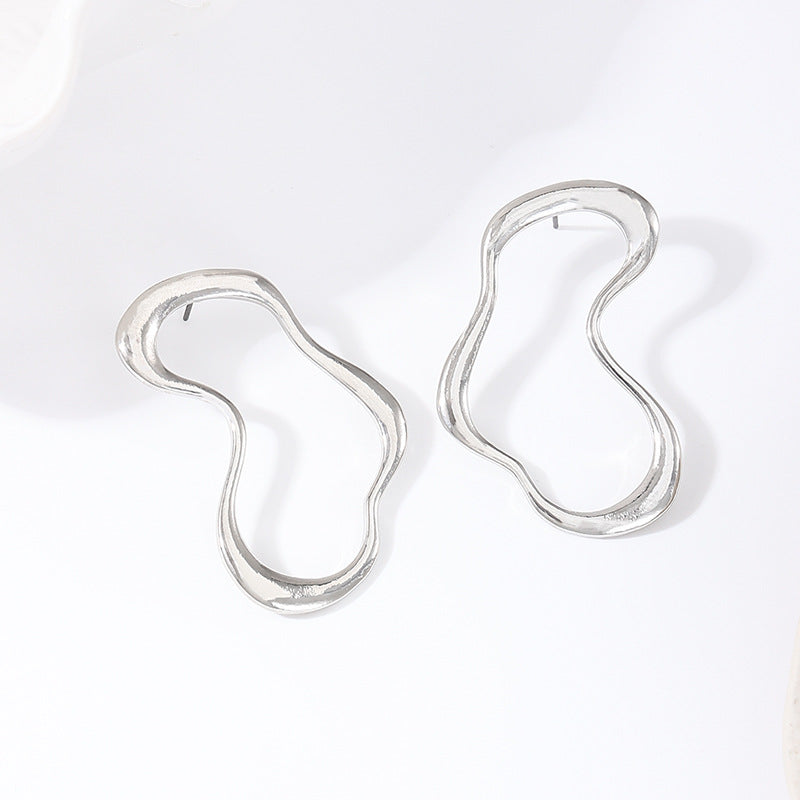 three-dimensional love earrings jlt13086