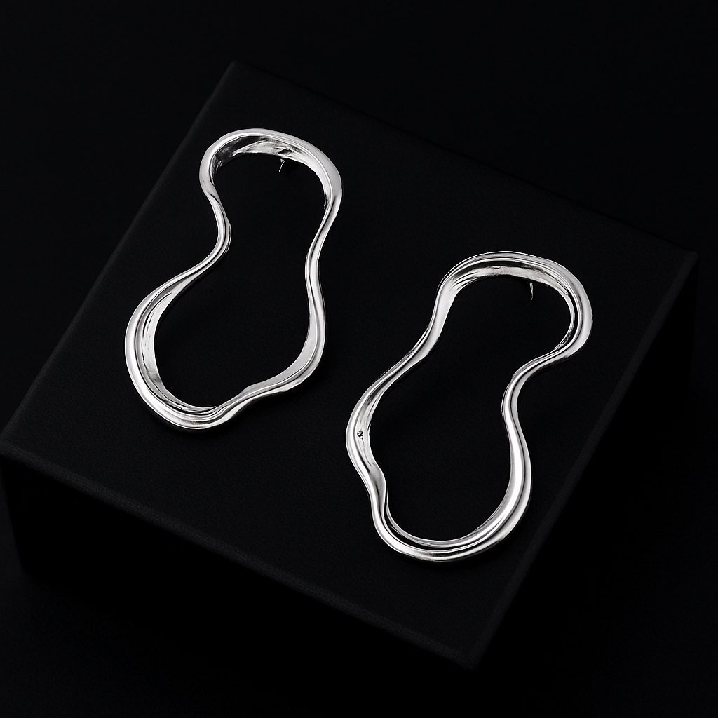 three-dimensional love earrings jlt13086