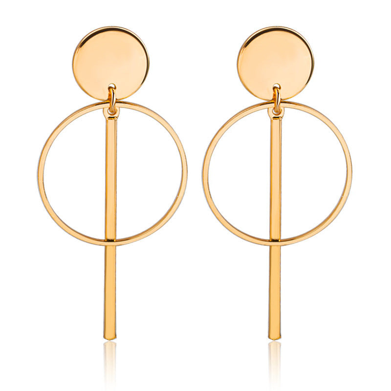 exaggerated hollow geometric earrings jlt13093