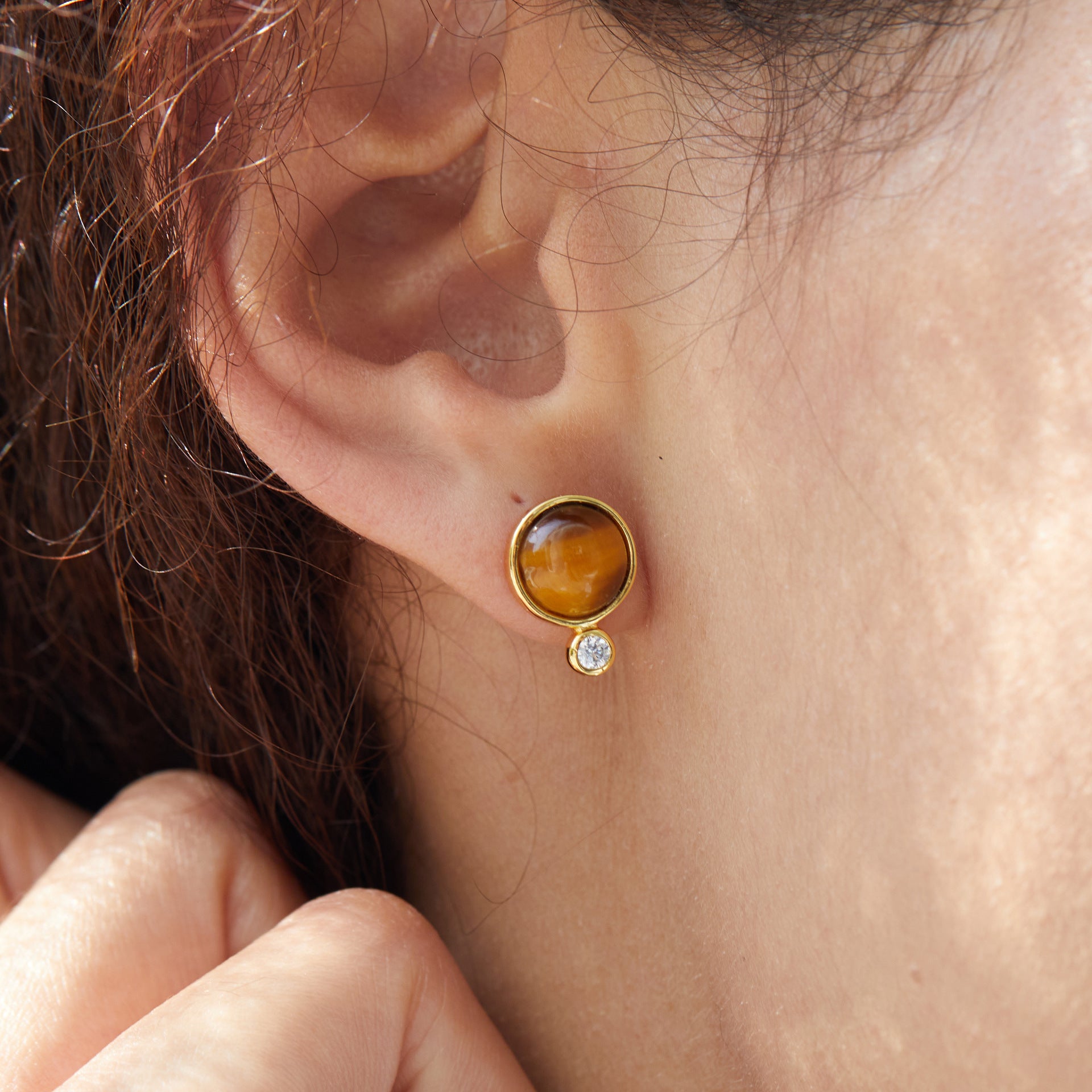 tiger eye stone earrings jlt13113