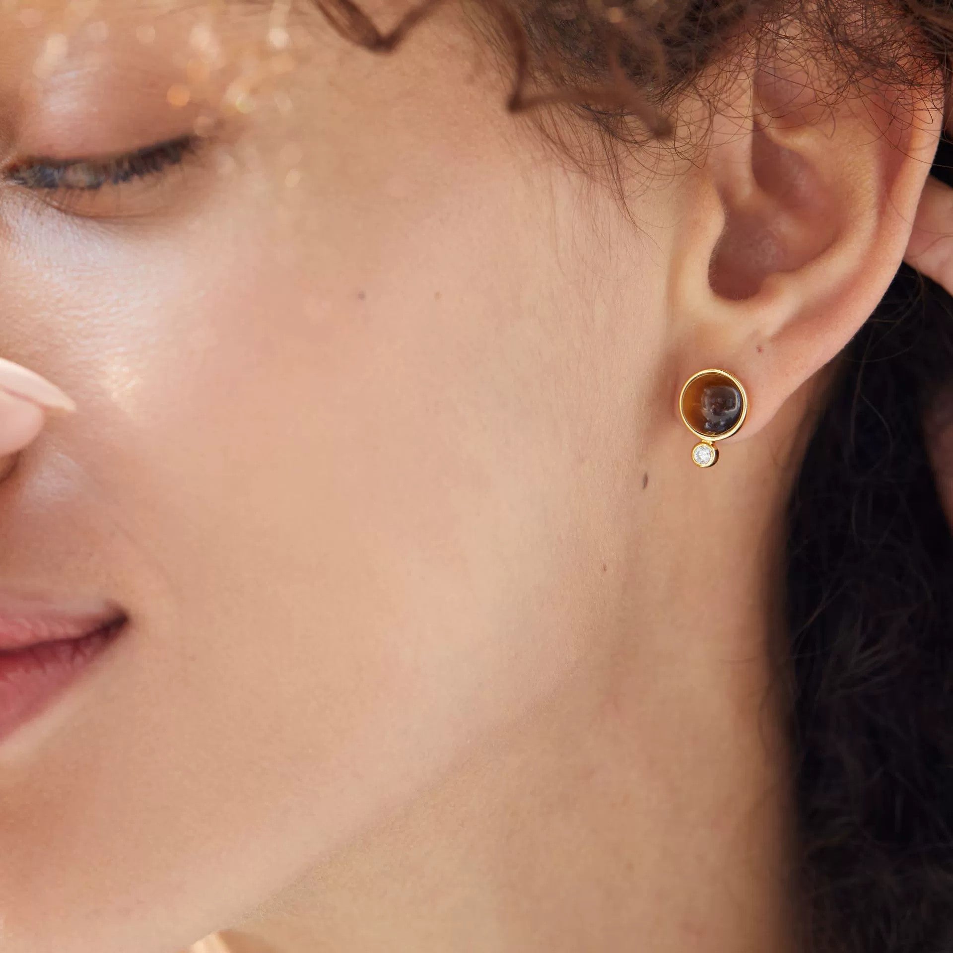 tiger eye stone earrings jlt13113