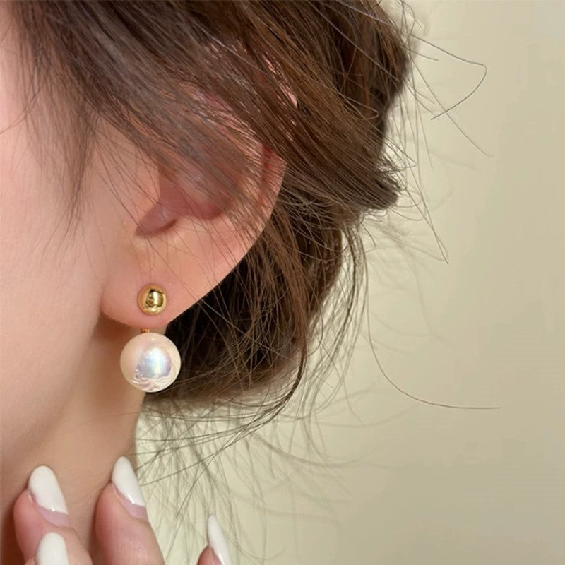 needle design French pearl earrings jlt13119