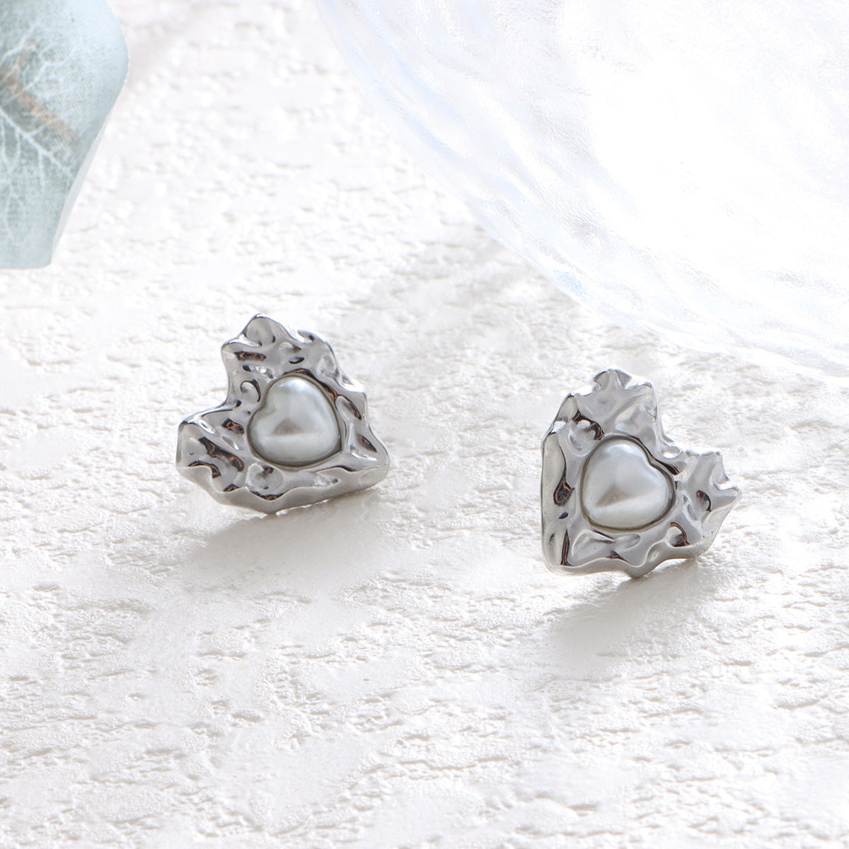 peach heart earrings jlt13152