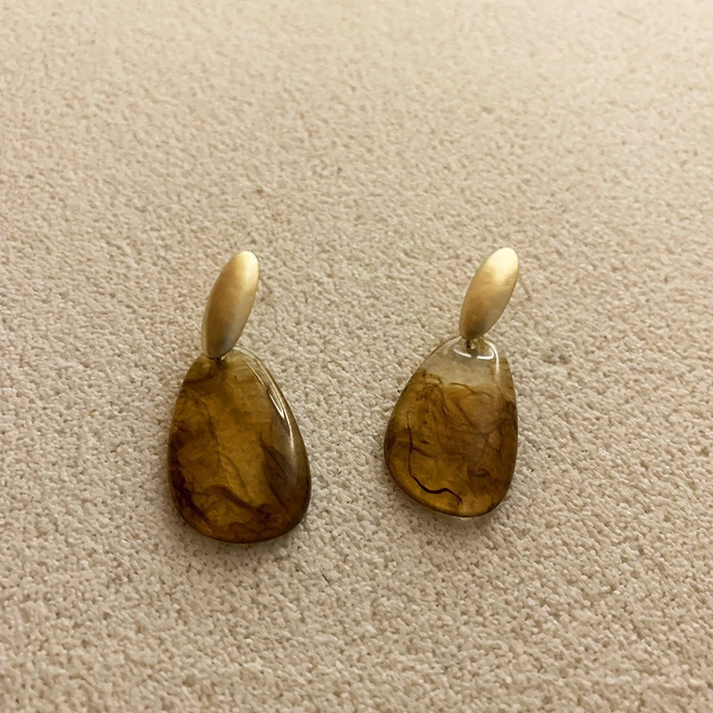 enamel glaze drip oil spiral earrings jlt13168