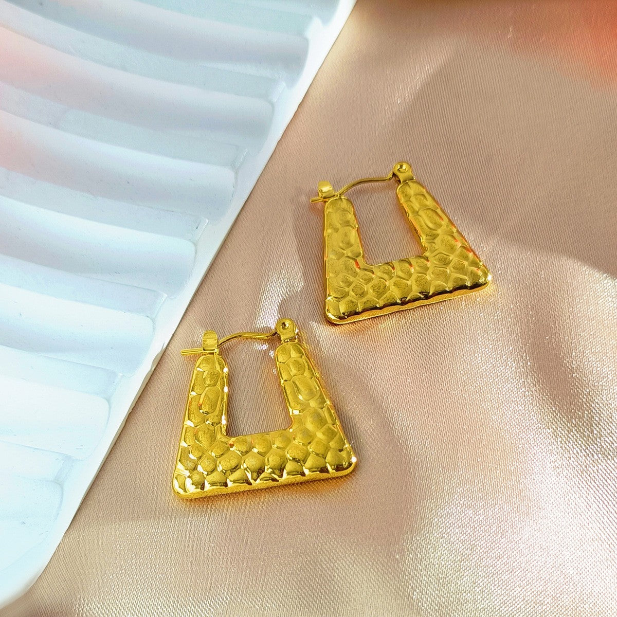 square ear buckle french retro earrings  jlt13196