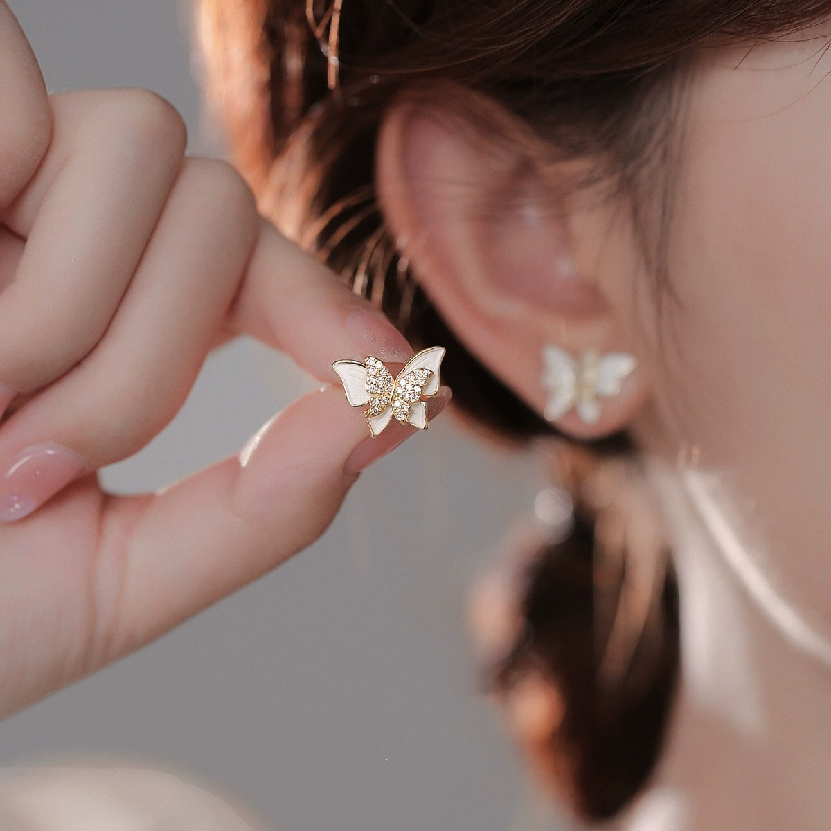 Dewdrop Butterfly Stud JLT13220