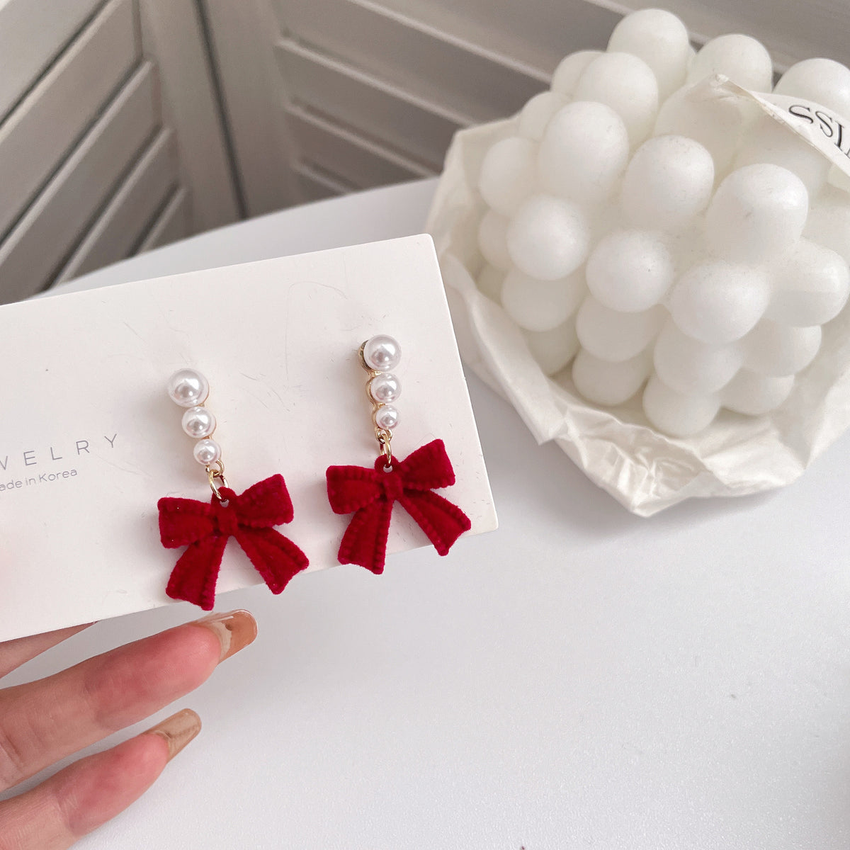 Pearl Kiss Bows Earrings JLT13223