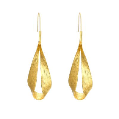 retro teardrop-shaped leaf earrings jlt13263