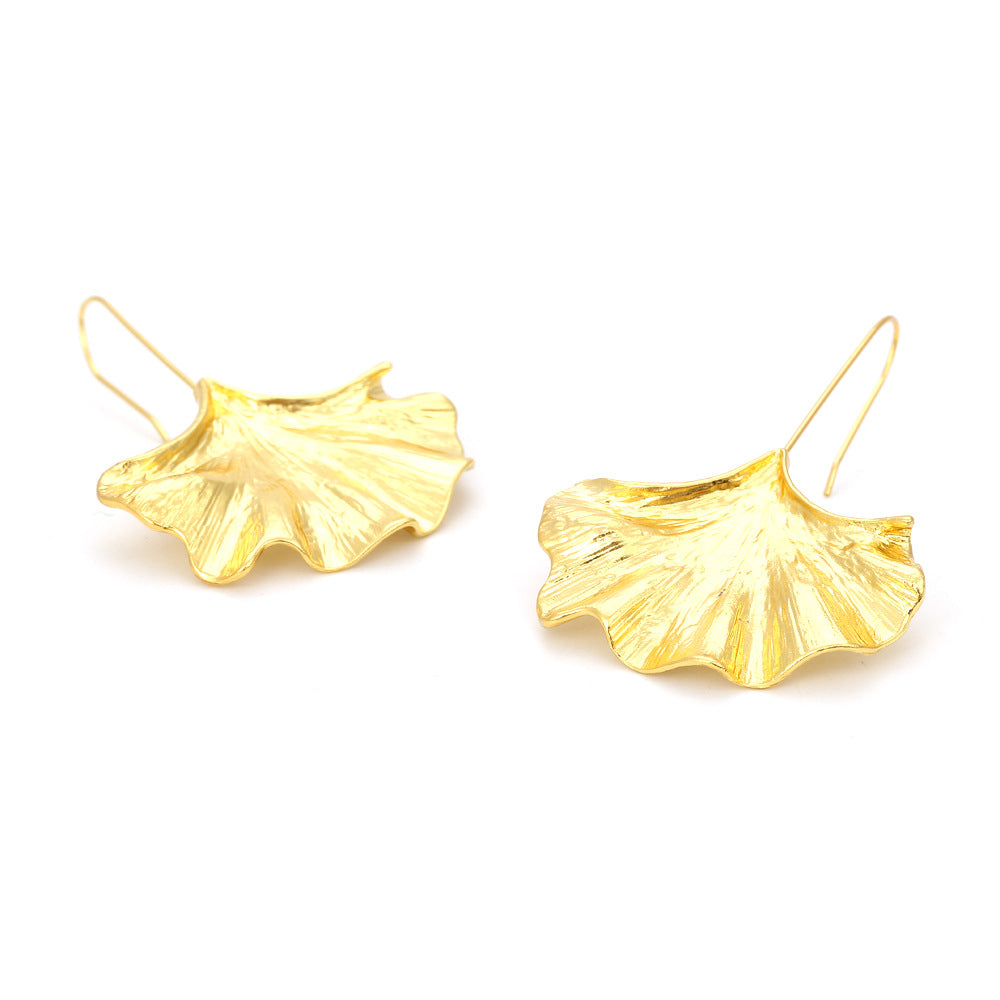 Inspired long alloy ginkgo leaf earrings jlt13265