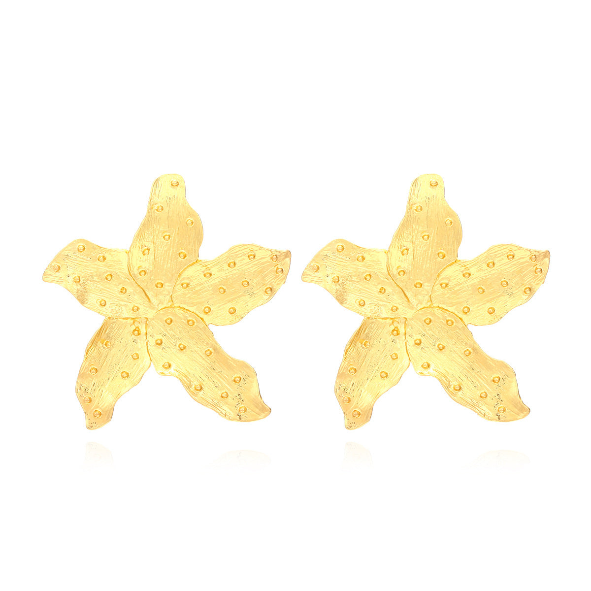 Exaggerated floral design alloy flower earrings jlt13267
